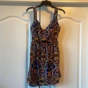 Cute colorful dress with a cut out in the back